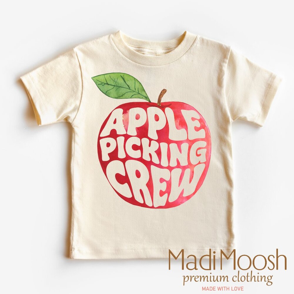 Apple Picking Crew Fall T-shirt Kid and Adult sizes Choose Your Color